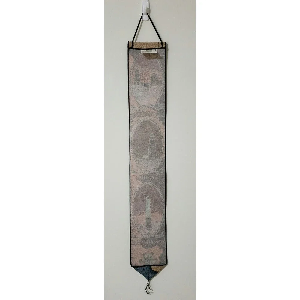 Manual Woodworkers Weavers Tapestry Bell Pull Wall Hanging Lighthouses 6x39 USA